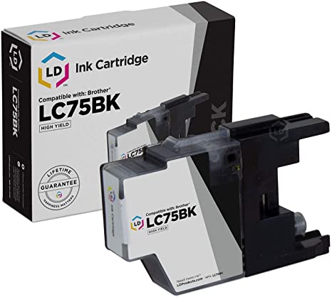 LD Compatible Ink Cartridge Replacement for Brother LC75BK High Yield (Black)