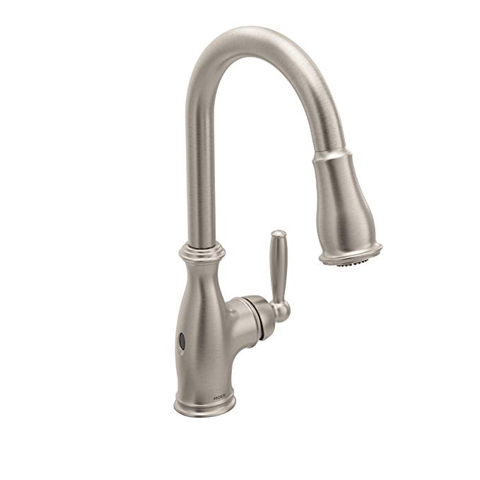 Moen 7185EWSRS Brantford Motionsense Wave Touchless One-Handle Pulldown Kitchen Faucet Featuring Reflex, Spot Resist Stainless (SRS)