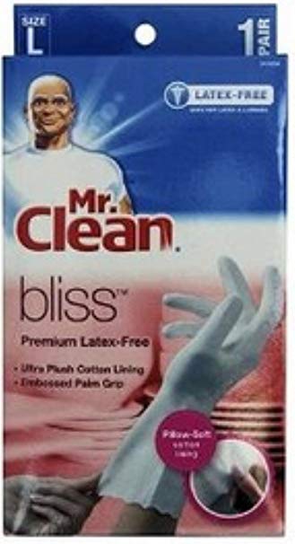 Mr. Clean Bliss Premium Latex-Free Gloves, Large 1 pr (Pack of 4)