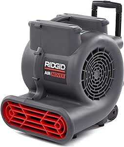 RIDGID, 66323 Model AM2288RT 3-Speed Air Mover, Daisy Chain, 1625 CFM Blower Fan, Red