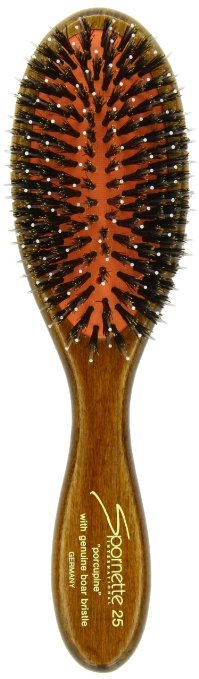 Spornette 25 Wood Handle "Porcupine" Brush With Genuine Boar Bristle * Made In Germany
