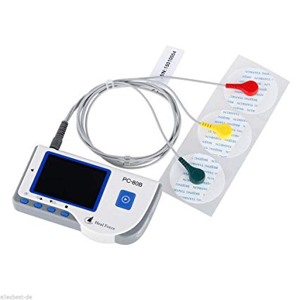 Mascarello®HEAL FORCE PC-80B Handheld Color ECG EKG Portable Heart Monitor 50x Electrode US