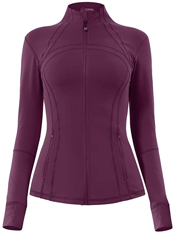 QUEENIEKE Women's Sports Define Jacket Slim Fit and Cottony-Soft Handfeel 60927