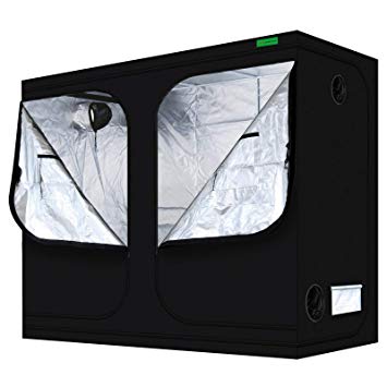 VIPARSPECTRA 96”x48”x80”Mylar Hydroponic Grow Tent with Observation Window and Floor Tray for Indoor Plant Growing 8'x4'x6'