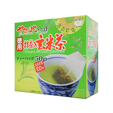 Harada Tea - VALUE: Yabukita Blend Japanese Genmai-cha with Matcha TeaBag (2g×50p) Popcorn tea Extra Volume & Value Price from Japan 【NO tracking number】