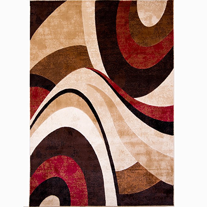 Home Dynamix Tribeca Slade 39"x55" Area Rug in Brown/Red