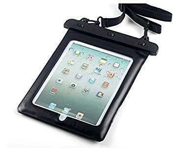 ELEGO TRADING Waterproof Case With Armband & Neck Strap for iPhone SE/6s Plus/6 Plus/6s/6/5s, Galaxy S7/S7 Edge/Note 5/S6 Edge  - IPX8 Certified( black for ipad mini)