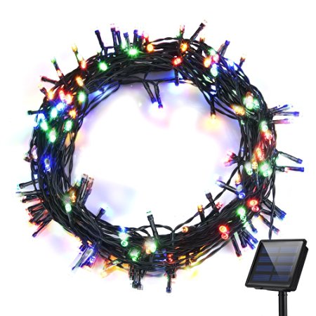 Cymas 200 LED Solar String Lights, Outdoor Christmas Light Decorative Fairy Lighting [Multi Color, 72ft]