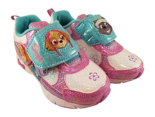 Paw Patrol Skye and Everest Toddler Girls Athletic Light Up Shoe