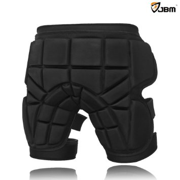 JBM 3 Sizes Hip Padded Shorts Adjustable Protective Gear for Multi-sports Purpose: Snow Skiing, Hockey, Skateboarding, Snowboard, Riding
