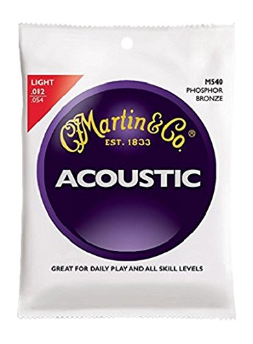 Martin M540 Phosphor Bronze Acoustic Guitar Strings, Light