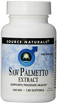 Source Naturals Saw Palmetto Extract 160mg, Supports Prostate Health, 120 Softgels