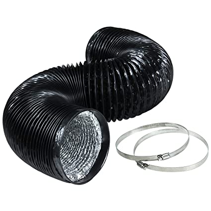 iPower 4 Inch 25 Feet Flexible Aluminum Ducting for Heating Cooling Ventilation and Exhaust, Easy to Connect