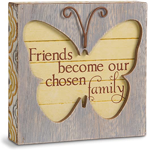 Pavilion Gift Company Simple Spirits 41085 Friend Butterfly Plaque, 4-1/2"