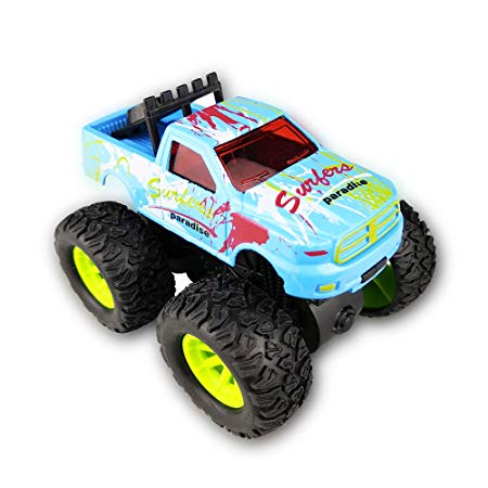 Jeacy Hot Wheels Monster Jam Trucks Pull Back Car for 1-3 Year Old Boys Baby Girl Kid - Best Boy Gift