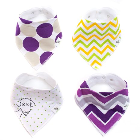 Best Bandana Bib Drooling Baby Stays Dry with Our Ultra Soft Super Absorbent Thick and Durable Organic Cotton Unisex for Boys or Girls Quick to Dry with Adjustable Snaps by Billy Goat Baby Gear