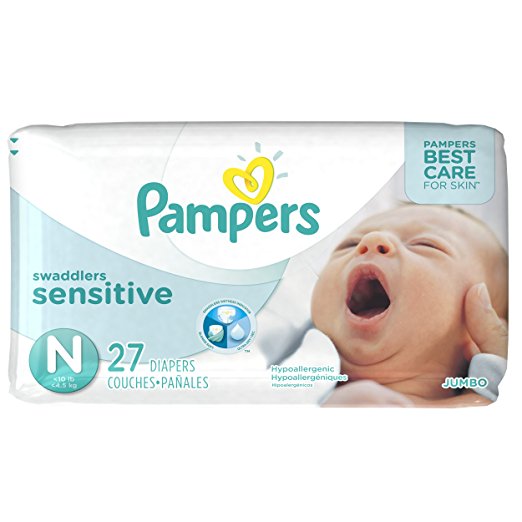 Pampers Swaddlers Newborn Diapers Size 0 27 count