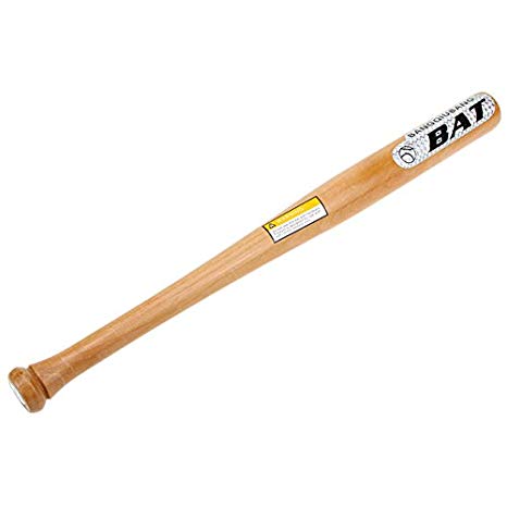 BodyRip Solid Wood Wooden Baseball Bat 25 29 33 Inch Rounders Softball Adult Kids Bats