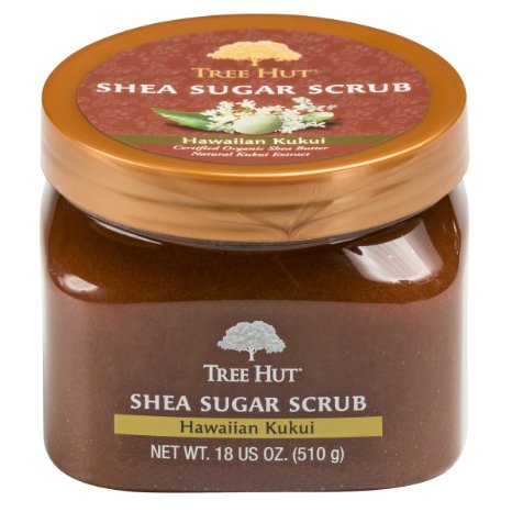 Tree Hut Shea Sugar Scrub, Hawaiian Kukui, 18 Ounce (Pack of 3)