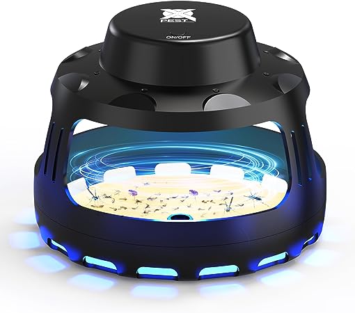 X-PEST Flea Traps for Inside Your Home, USB Rechargable Flying Insect Trap Indoor for Fleas Gnats Flies Moth Mites Bugs Fruit Flies Mosquitoes with 10 Refills