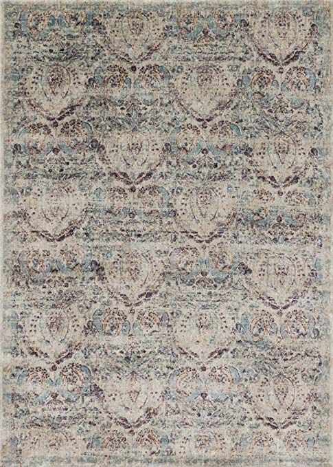 Loloi ANASAF-05SIPL96D0 Anastasia Area Rug, 9'-6" X 13', Silver/Plum