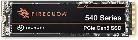 Seagate FireCuda 540 SSD 2TB Internal Solid State Drive - M.2 2280 PCIe Gen5, speeds up to 10,000MB/s and 2000TB TBW, with Rescue Services (ZP2000GM3A004)