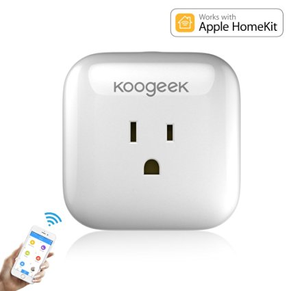 Koogeek Wi-Fi Smart Plug for Apple HomeKit with Siri Control Electronics Monitor Energy Consumption from Anywhere