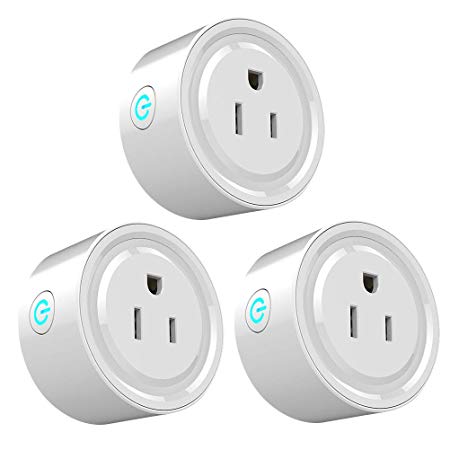 Smart Plug 3 Packs,Mini Wifi Outlet Compatible with Amazon Alexa and Google Assistant,Socket with Timer Function,No Hub Required, Remote Control Your Devices from Anywhere, ETL Certified