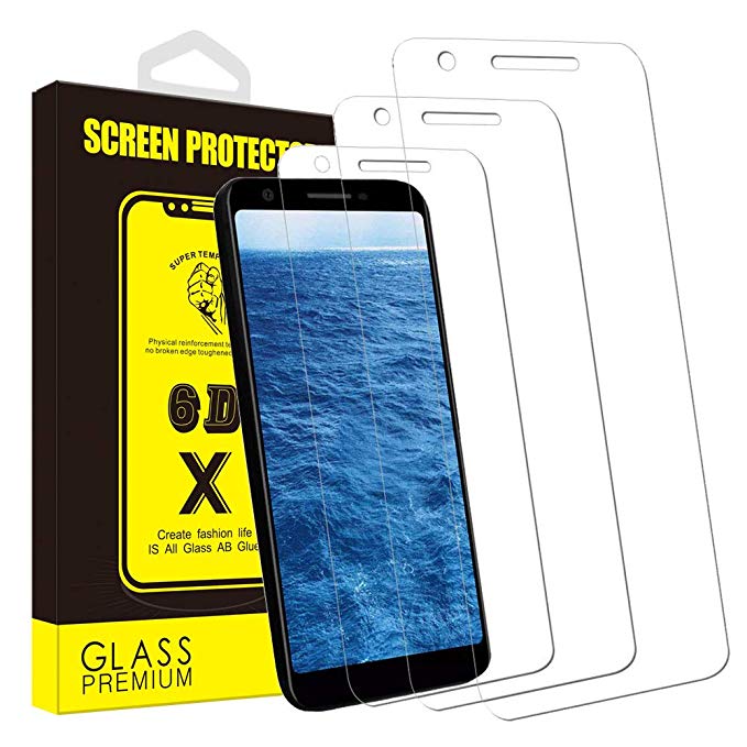 Yoyamo Google Pixel 3a Screen Protector, [3Pack] X093 3D Tempered Glass Screen Coverage [9H Hardness][HD][Case Friendly][Anti-Fingerprint] Screen Protector for Google Pixel 3a