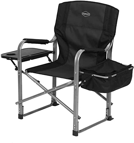 Kamp-Rite Outdoor Camp Folding Director's Chair with Table, Cooler, and Opener