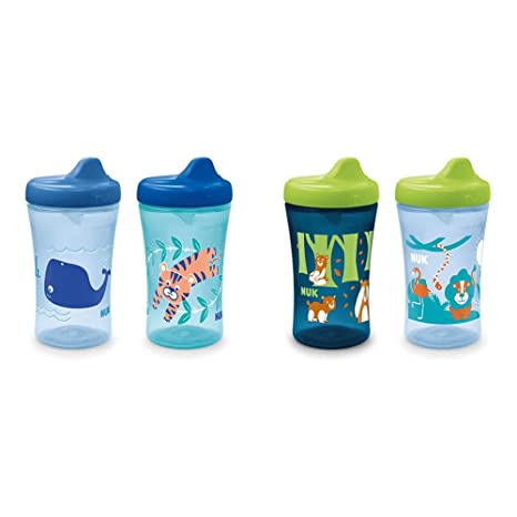 First Essentials by NUK Hard Spout Sippy Cup with NUK Hide 'n Seek Hard Spout Sippy Cup, 10 oz, 2 Pack, 9  Months