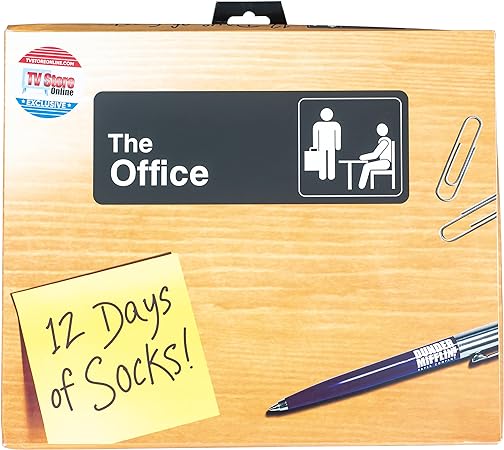 The Office 12 Days Of Socks Advent Calendar Gift Set (12 Socks Included)