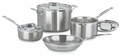 Cuisinart MCP-7 MultiClad Pro Stainless-Steel Cookware 7-Piece Cookware Set