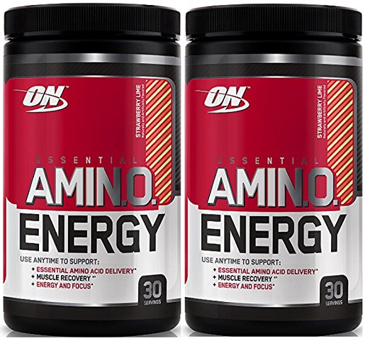 Optimum Nutrition Essential Amino Energy, Pack of Two 30 Servings (Strawberry Lime 2 x 30 servings)