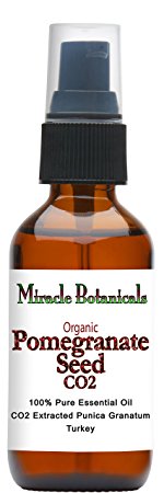 Miracle Botanicals Organic Pomegranate Seed Oil Co2 Extract - 100% Pure Punica Granatum - 15ml or 30ml Sizes - Therapeutic Grade - 30ml