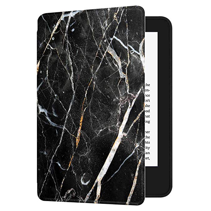 Huasiru Painting Case for All-New Kindle (10th Generation-2019 Only) with Auto Sleep/Wake, Marble Black