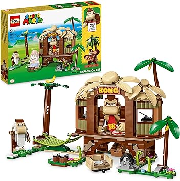 LEGO 71424 Super Mario Donkey Kong Hut Expansion Set, Construction Toy with 2 Characters, Combine with Starter Pack, for Kids, Boys and Girls Ages 8 and Above