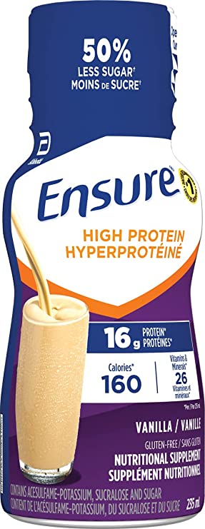 Ensure High Protein 16g, Ready-to-Drink Nutritional Supplement, Vanilla, 6 x 235 ml