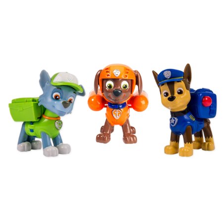 Nickelodeon, Paw Patrol - Action Pack Pups 3pk Figure Set Chase, Rocky, Zuma