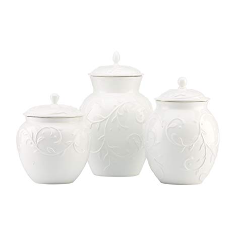 Lenox Opal Innocence Carved 3-piece Canister Set