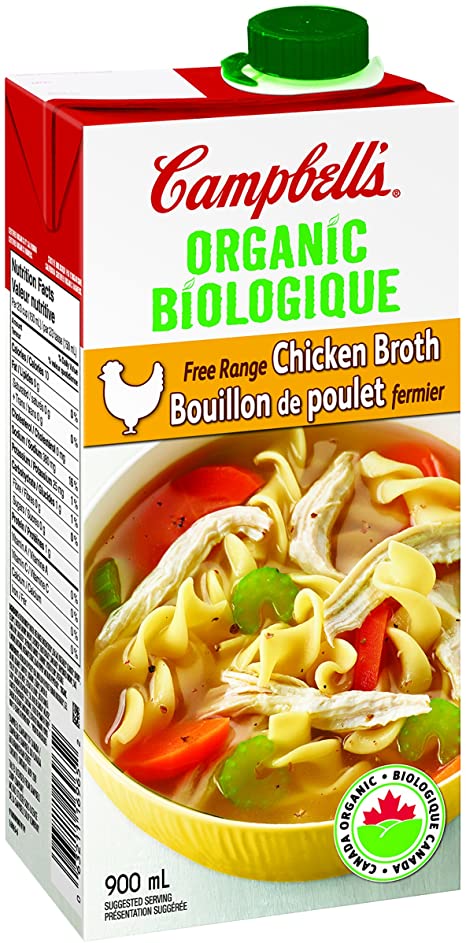 Campbell's Organic Free Range Chicken Broth, 900 ml