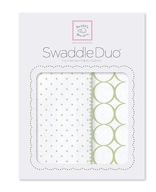 SwaddleDesigns SwaddleDuo, Classic Duo (Set of 2 in Kiwi)