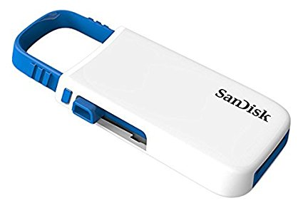 SanDisk 64GB Cruzer U USB Flash Drive (White/Blue) SDCZ59-064G Hassle-Free Packaging