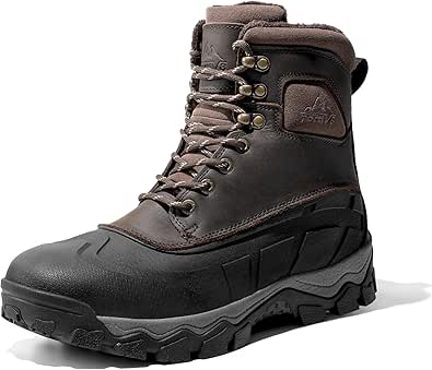 NORTIV 8 Mens Winter Boots Insulated Waterproof Snow Hiking Boots