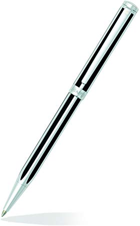 Sheaffer Intensity Ball Pen in Jet Black Stripe with Chrome Plate Trim