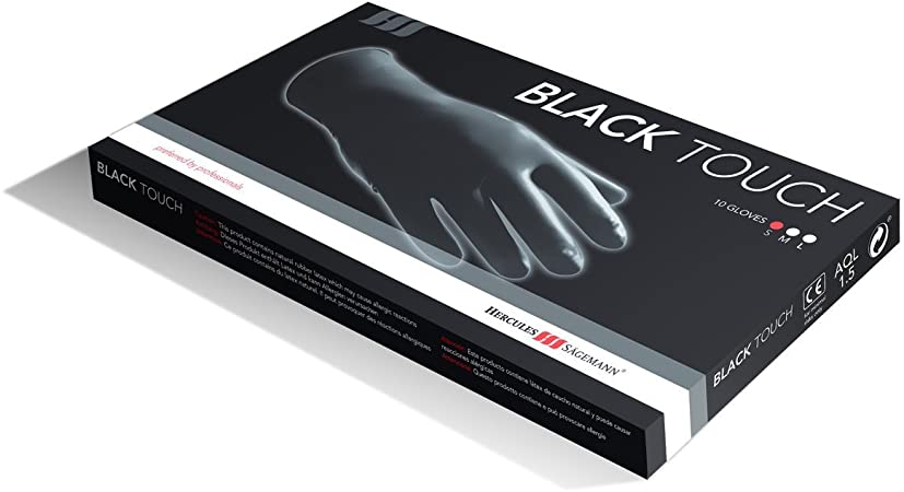Matador Black Touch Hairdressing Reusable Washable Gloves 10-Piece, Medium