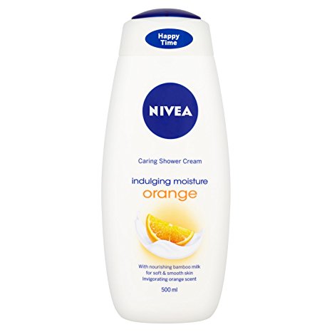 Nivea Caring Shower Gel Cream Indulging Moisture, Orange, 500 ml, Pack of 6