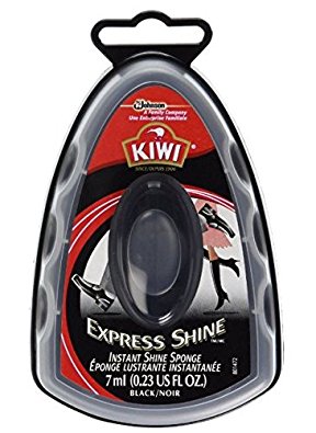 Kiwi Express Shoe Shine Sponge, 0.2 fl oz, Black