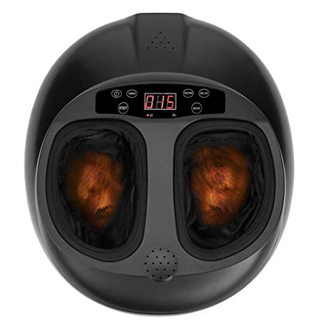 Foot Massager Shiatsu Kneading Foot Massager Massage Machine with Heat for Home Black