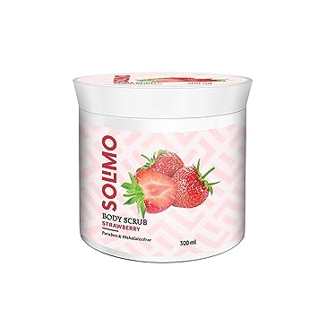 Amazon Brand - Solimo Body Scrub, Strawberry, 300gms